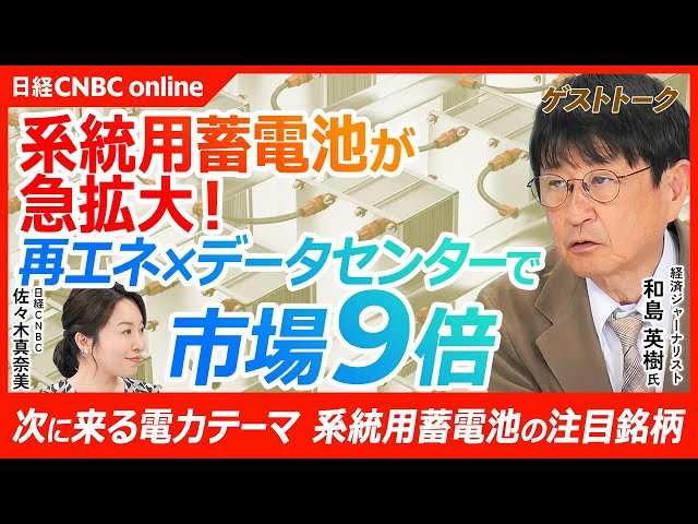 【市場9倍に拡大！】AI時代の電力問題──データセンター急増で蓄電池に注目！／系統用蓄電池で狙うならどこ？注目銘柄まとめ｜注目銘柄：レノバ、powerX、パナソニック【和島英樹氏｜日本株の銘柄選び】