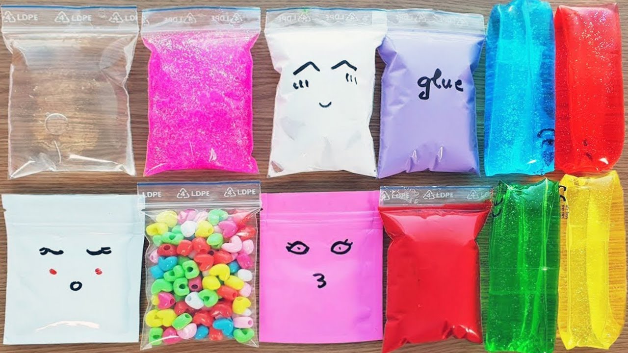 Making Slime With Bags and  Slippery Stress - Satisfying Slime Videos