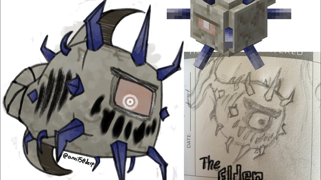 Guardian Boss Minecraft Elder Guardian SpeedArt - YouTube