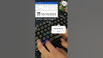 Date 📅 Symbol in Ms Word #computer #laptop #pc #windows #viral #reels #shorts #asmr