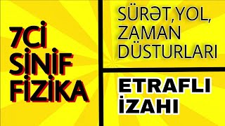 Sürət,Zaman,Yol Düsturları,Məsələ Həlli Fizika