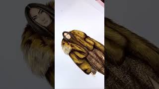 Fashion illustration - fur drawing
