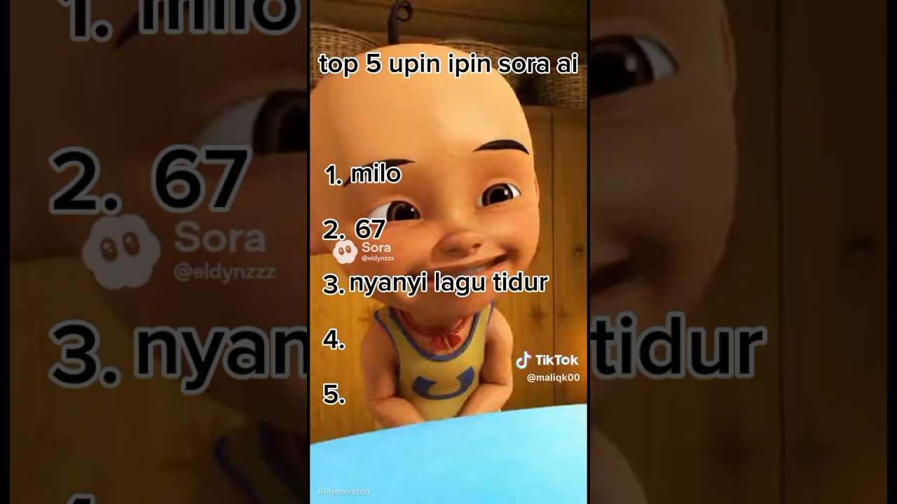 top 5 upin ipin sora ai #memengakakkocak #upinipinmeme #upinipin #soraai