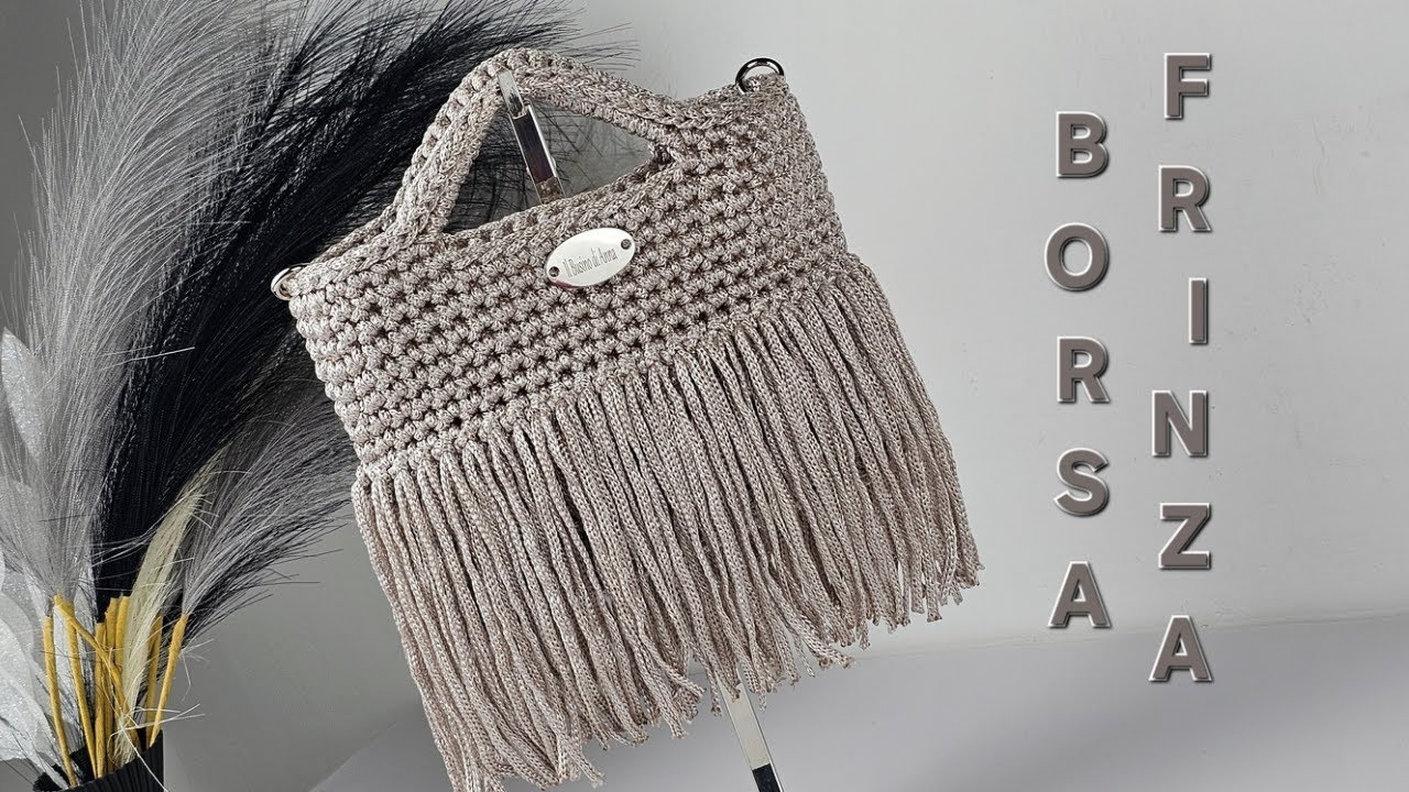 Borsetta all’uncinetto con frange | Tutorial facile e super chic 💫