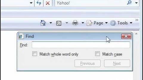 How to search for text on a web page   Internet Explorer