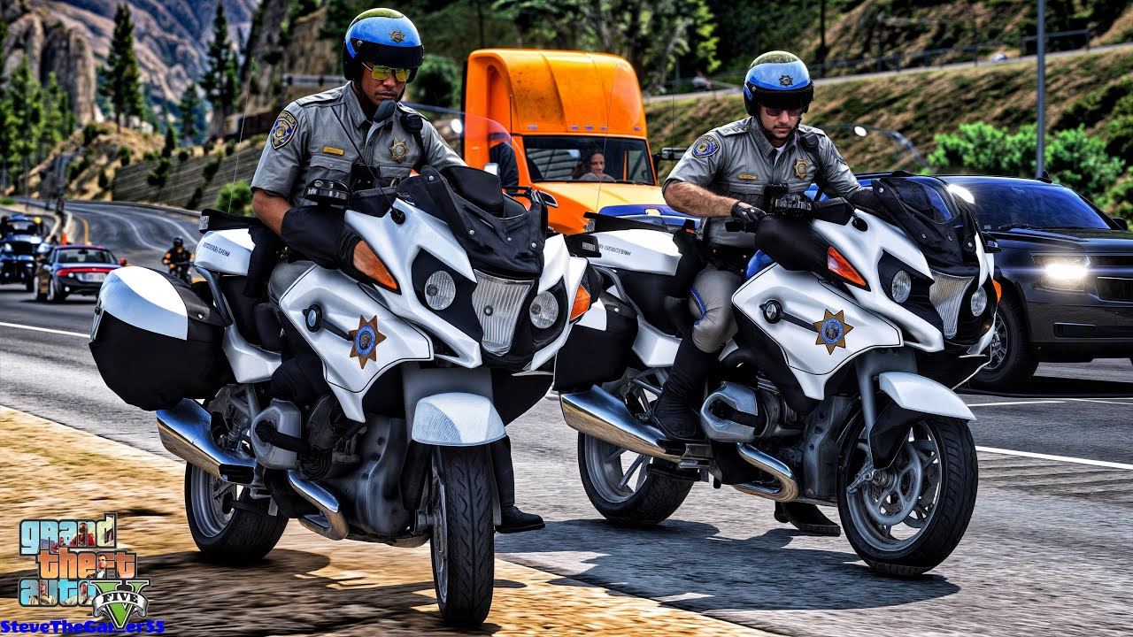 Playing GTA 5 As A POLICE OFFICER Highway Patrol|| CHIPS|| GTA 5 Lspdfr Mod| 4K