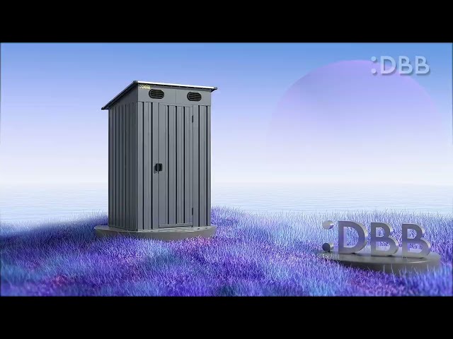 DBB DiBiBi KingSuper Series Metal Garden Shed With Pent Roof 4x4ft