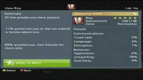 My XBL Rep