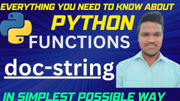 Python Functions Docstring | #pythonfunctions #functionsinpython #python #programming  #functions
