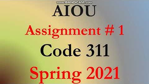 AIOU Code 311 Solved Asignment No.1 Spring  2021 || BOOK KEEPING & ACCOUNTANCY || Level: FA/ I.Com