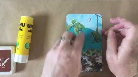 Collage art process oracle card set