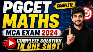 PGCET MCA Maths EXAM PAPER 2024Complete Solution inOneShot |FullExamPaper Discussion#pgcet#cet#viral