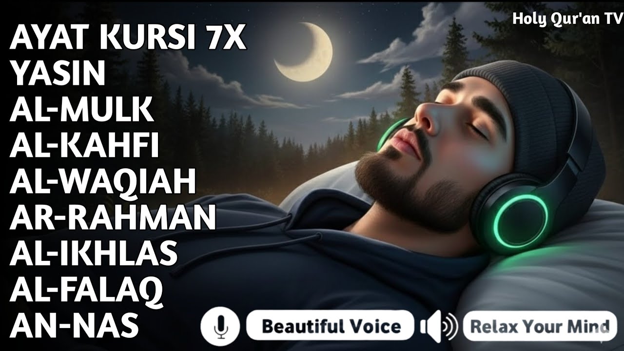 Quran Recitation in A Peaceful Voice I Alfatiha, Ayatul Kursi, Yasin ,Arrahman ,AlWaqiah