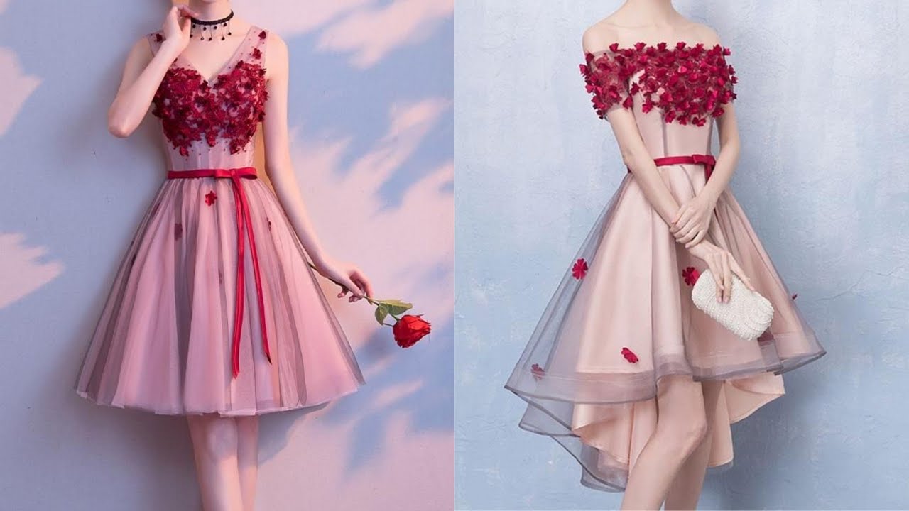 Outstanding & beautiful party wear cocktail dress design for girls | gorgeous short prom dress desig