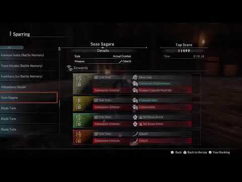Rise of the Ronin Dojo scoring (lots of fight restarting)