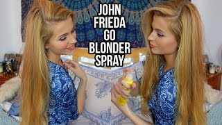 John Frieda Go Blonder Lighting Spray On Brown Hair Review Ellesse Youtube