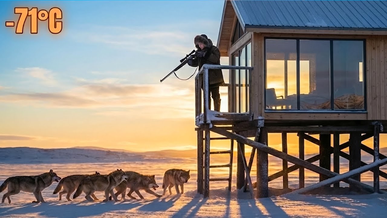Widow on a 5 Meter Stilt Cabin Life in a Blizzard, Driving Off Wolves | Survival in Yakutia