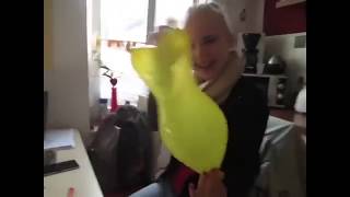 92 Hot Girl Blow To Pops Weirdly Shaped Cat Balloon