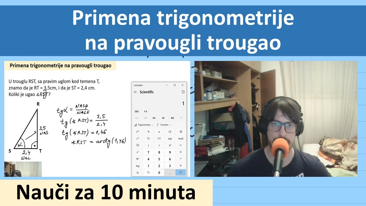 Primena trigonometrije na pravougli trougao