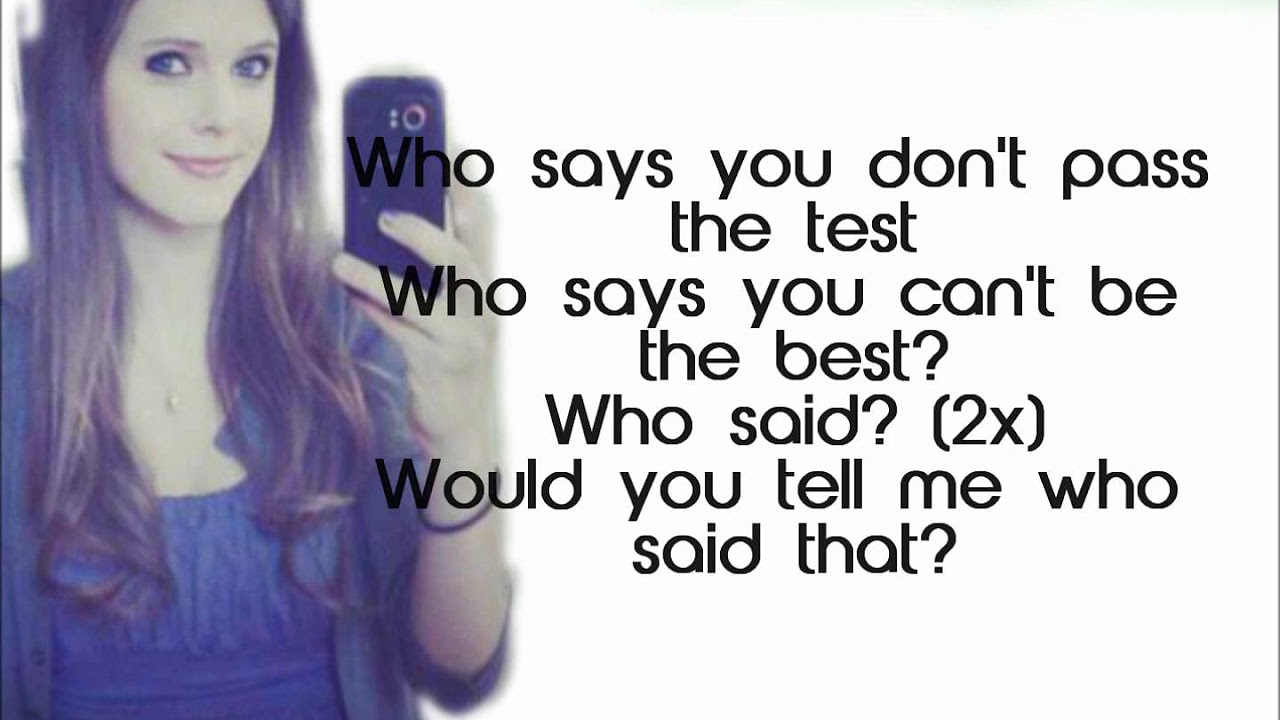 Megan Nicole  Tiffany Alvord Who Says lyrics