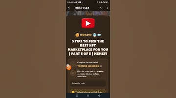 5 Tips to Pick the Best NFT Marketplace for You | Part 5 of 5 | MemeFi Youtube Video Code
