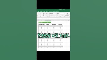 Advance Excel Tricks: Pass or Fail in an Excel Sheet!! Magic Excel!!