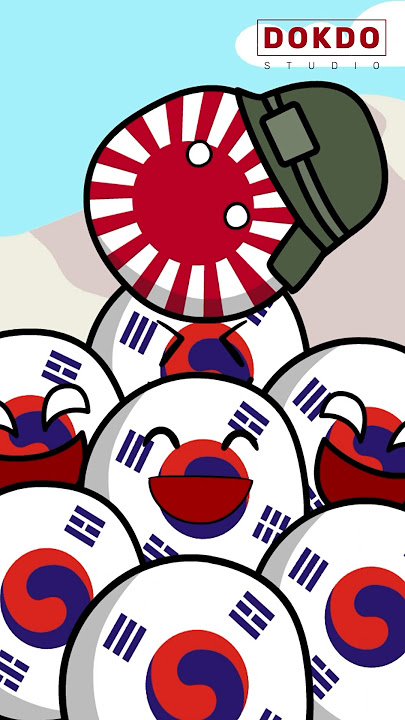 Japan vs Korea past relationship #countryballs