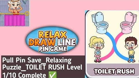 Pull Pin Save_Relaxing Puzzle_ TLIET RUSH Level 1/10 Complete walkthrough solution 