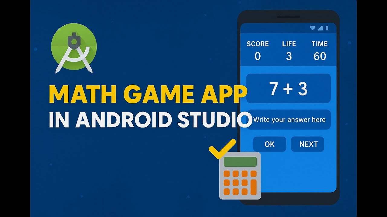 43. Build a Math Game App in Android Studio | Part 2 - Design Game Page ...