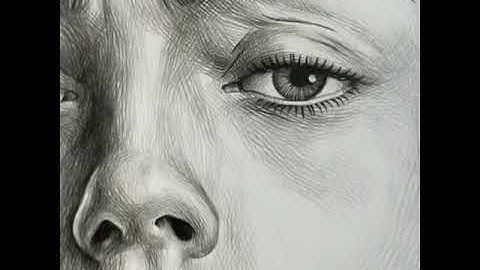 Sketch | Cross hatching | Sketch of face using Cross hatching | Shorts video | #Shorts |