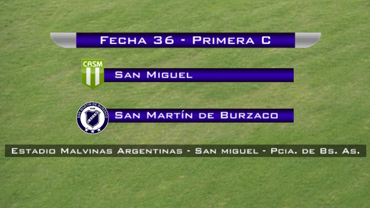 Fecha 36: San Miguel vs San Martín de Burzaco - EN VIVO - YouTube