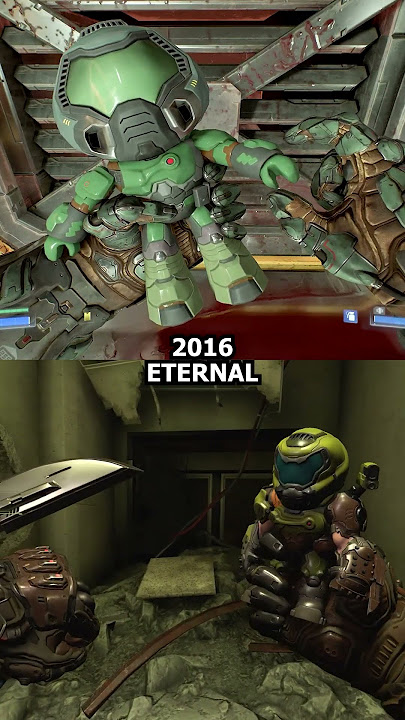Doomguy toy in the Doom 2016 and Eternal editions #doometernal #doom #doomslayer