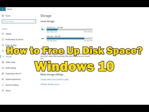 Freeing Up Disk Space In Windows 10