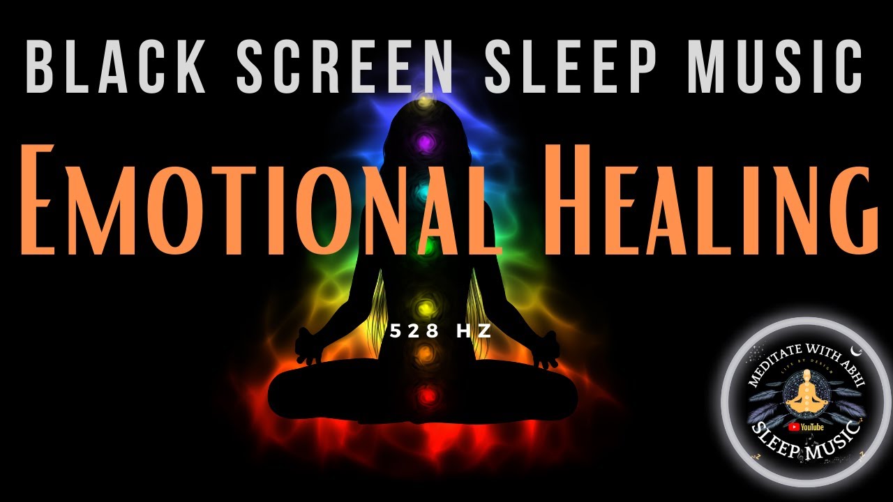 SLEEP MUSIC 528 HZ MIRACLE TONE BLACK SCREEN ★︎ Emotional Healing with ...