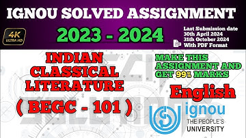 BEGC 101 Solved Assignment 2023-24 In English Medium | BEGC 101 SOLVED ASSIGNMENT 2024 | #BEGC101