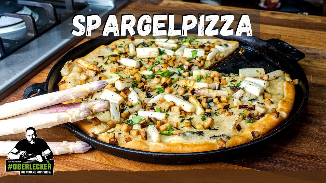 Spargelpizza mit schwarzem Trüffel. So musst Du Pizza versuchen!