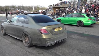 Sportcars Drag Racing! 800Hp Brabus E63S, F12 Novitec, Abt Rs6 Milltek, Armytrix Rs3, 900Hp Huracan