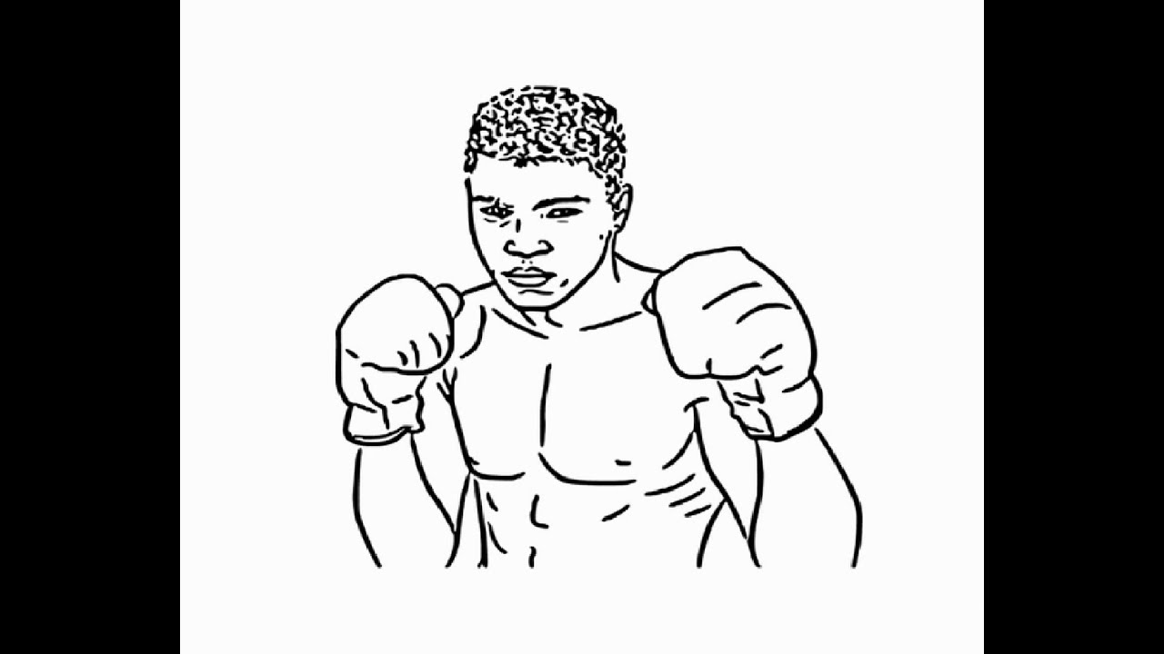 Boxer Boxing Muhammad Ali Coloring Pages Printable Kids Categories ...