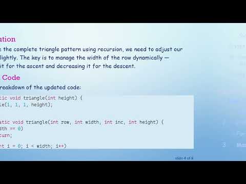How to Print a Triangle Pattern Using Recursion in Java