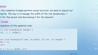 How to Print a Triangle Pattern Using Recursion in Java