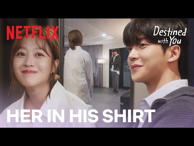 Rowoon is pleasantly surprised by Cho Bo-ah in his shirt | Destined With You Ep 15 [ENG SUB] class=