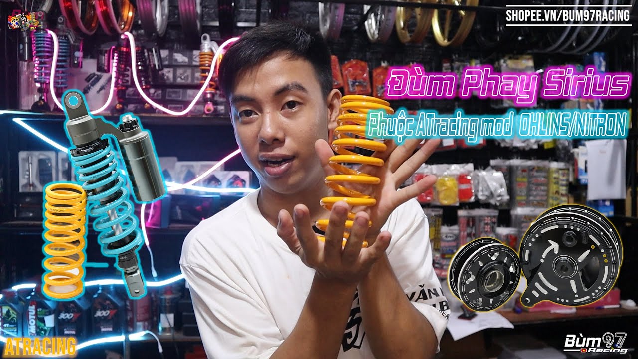 Mua 1 được 2 Phuộc Nitron/Ohlins 2in1 cho Vario Đùm Phay Mẫu mới nhất