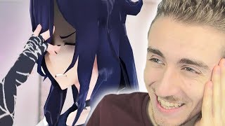 JE RÉAGIS AUX MMD YANDERE SIMULATOR ! #3