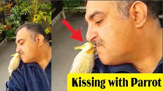 Romance and love with parrot   Amazing and lovely Video of parrot