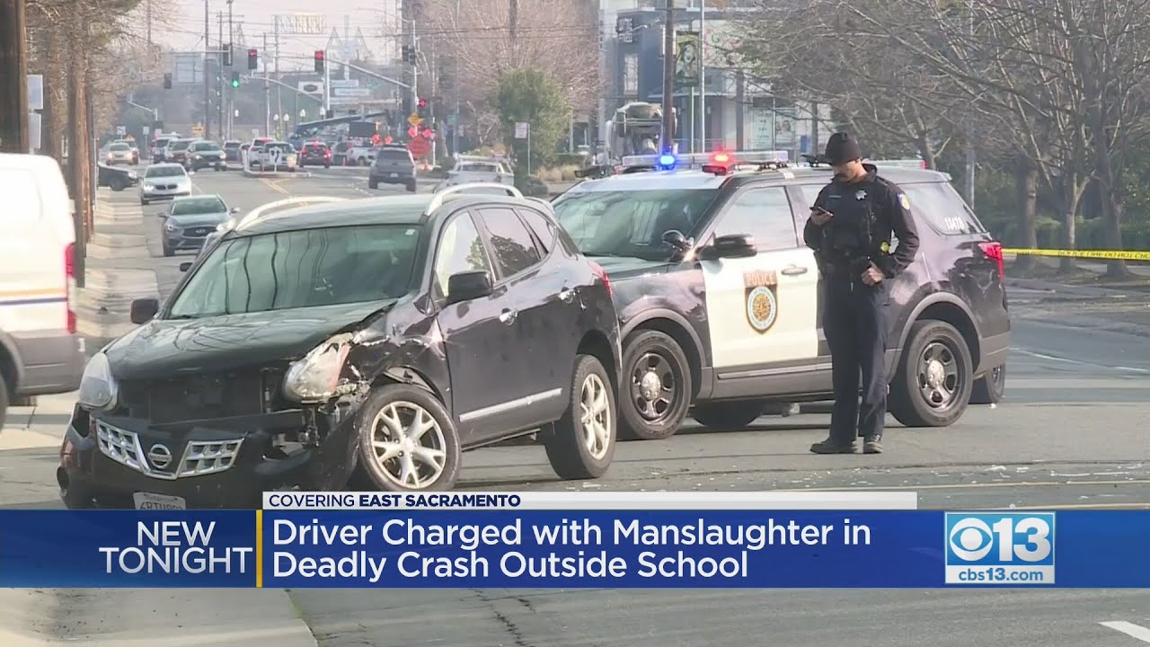 Driver Charged With Manslaughter In Deadly Crash Outside School - YouTube
