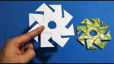 Gấp giấy Origami | Hướng dẫn gấp phi tiêu Ninja 8 cánh