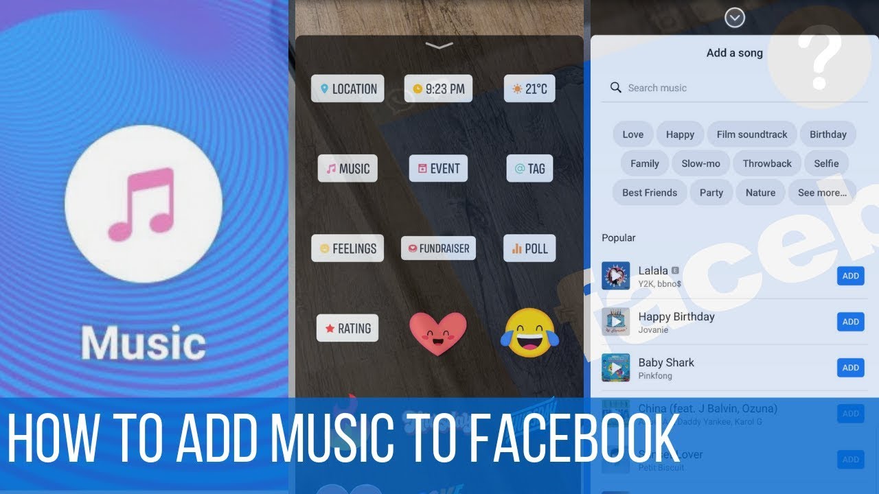 How to add music to Facebook story II 2019 September Update - YouTube