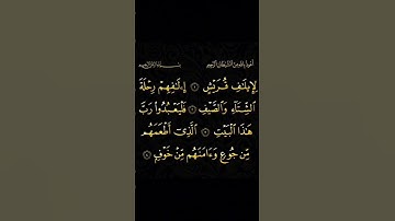 سورة القريش بصوت القارئ محمد الفقيه #القرآن_الكريم