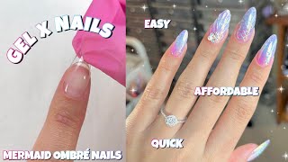 HOW TO DO GEL X NAILS LIKE A PRO AT HOME | DAILY CHARME SOFT GEL TIPS | OMBRÉ MERMAIDCORE NAILS screenshot 2