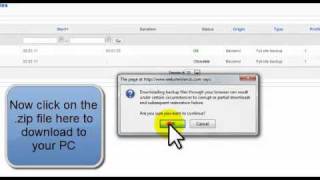 Details Backup a Joomla site Update